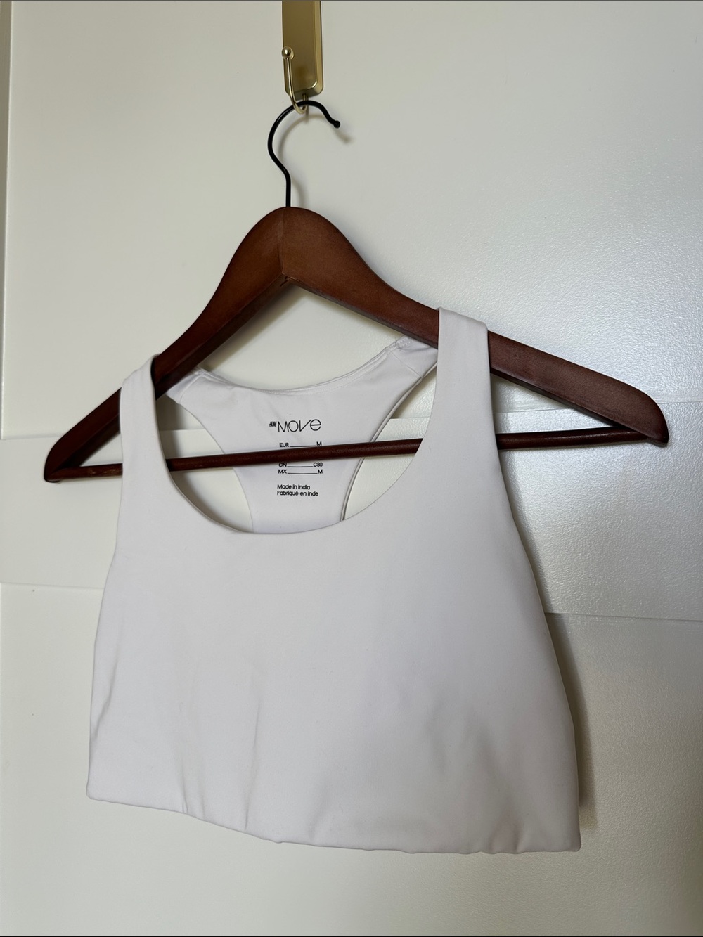 White Racerback Sports Bra